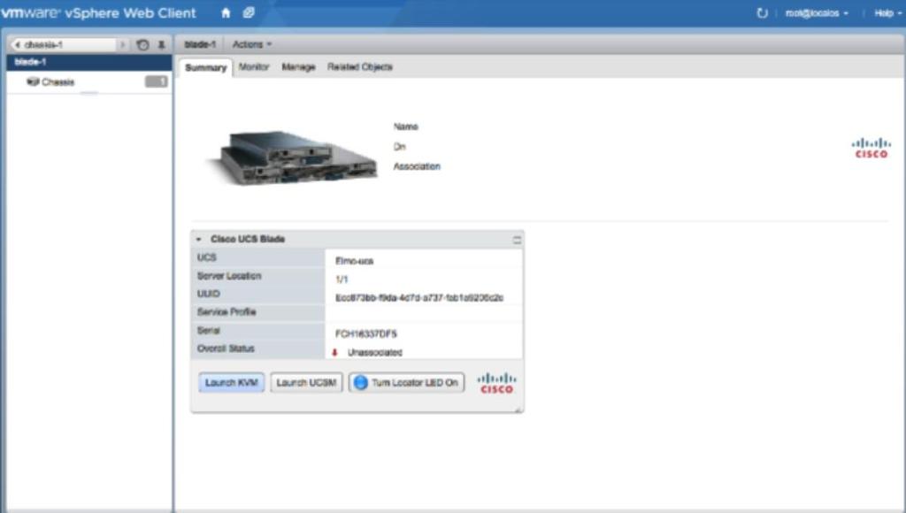 (KVM) console can be launched from the Cisco UCS plug-in for VMware vcenter.