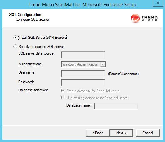 Planning ScanMail Installation and Upgrade When ScanMail is installed with a remote SQL server and connection to the server is unavailable, ScanMail performs a database reconnect.