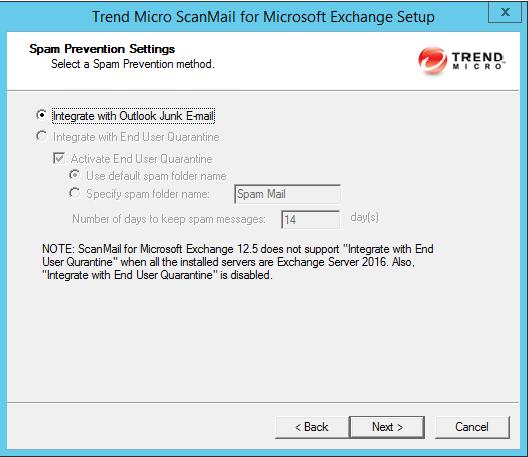 Installing ScanMail with Exchange Server 2010 / 2013 / 2016 a.