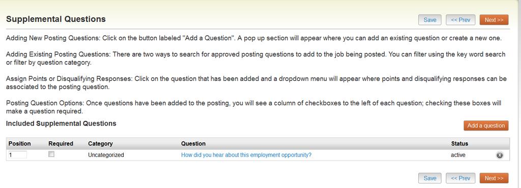 After you click Submit Question, you should see a screen similar to the following. This screen summarizes the question(s) you have entered.