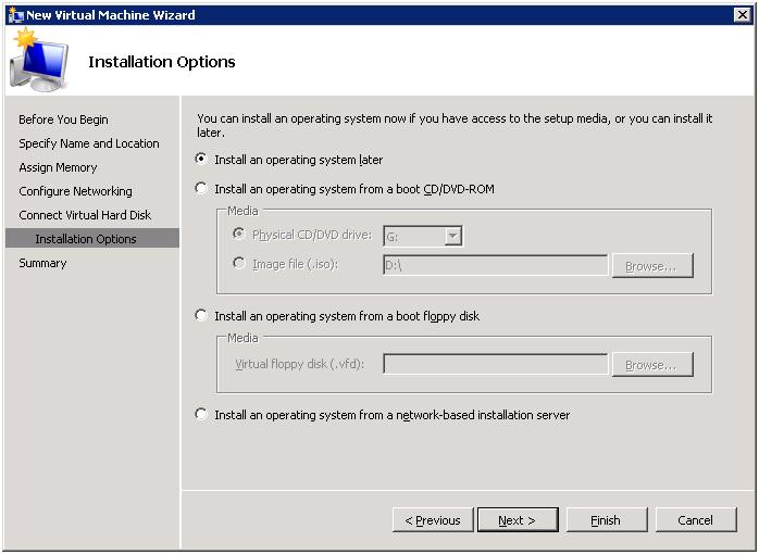 By default, the virtual disk is created under the VM folder. You may also use an existing disk.