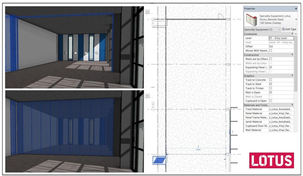4.0 Closing Statement The overarching goal in creating this Lotus Doors Revit content library is to increase the ease in which Revit users can design, document and specify Lotus Doors products within