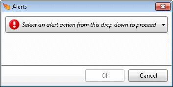 Cancel Closes the dialog without saving changes. Add/Edit Alert Action dialog This dialog selects the action performed when the alert condition is met.