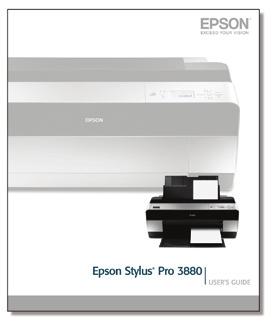 Epson Stylus Pro 3880 Start Here Unpack 1 Make sure you have these items: Printer Power cord CD-ROM User's Guide Ink cartridges Rear sheet guide Limited Warranty Warning: