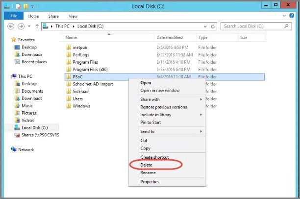 Figure 34 2. Next, to completely remove the folder from the local disk, go to the Recycle Bin and empty it as shown in Figure 35.