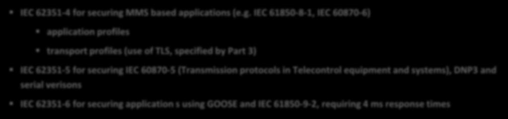 IEC TC57 Power System Communication Standards IEC 62351 - Secure Control protocols IEC 62351-1: Introduction IEC 60870-6 TASE.