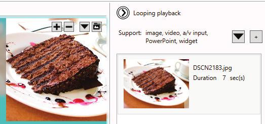 2 Add a new image/video/microsoft PowerPoint/widget and edit its options.