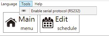 serial protocol could be modified once the protocol is selected and enabled.