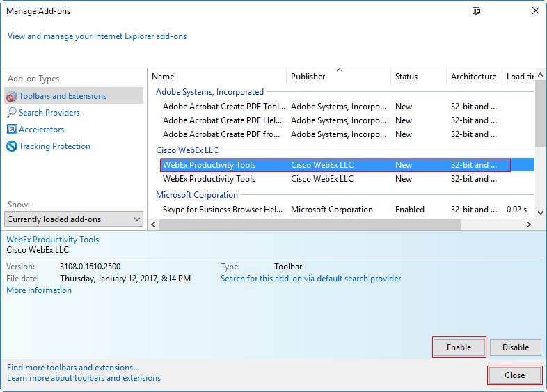 Click Manage add-ons. The Manage Add-ons window will appear. Figure 43 4.