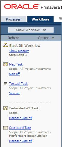d. Displaying Tasks in Manager View When viewing workflow information in the Guide pane, you can display the tasks of the currently active