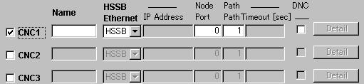 2 Select the [Access] tab. 3 Check a number to be connected. The setting fields of the number become capable of being input.