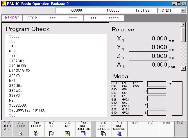 2.STANDARD OPERATION B-63924EN/01 2.3 NC PROGRAM This section explains how to display, edit, and check NC programs stored in the CNC. 2.3.1 Checking the NC Program Currently Being Executed The details of the NC program currently being executed are displayed.