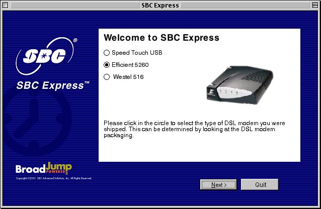 Double click the SBC Express icon to begin the installation process.