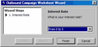 You can click Wizard Steps to preview each question or click Next. 16 Click Apply or Save. Exporting Worksheets You can export the worksheet to use it in another campaign.