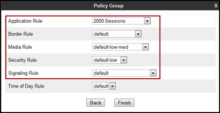 Similarly, to create an End Point Policy Group for the Service Provider SIP Trunk, select Add in the