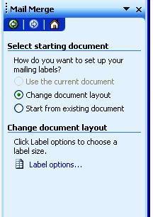 This is the WORD document that contains either the form letter or label sheet that you will use to which you will apply the data from the data source. Data Source.