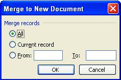 Perform a Merge using a saved label main file Once you have saved a main document (whether it is a letter or a label document) on which the field names have been placed, you can open that document in