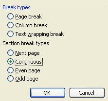 Sections and Section Breaks In Word, a section is a portion of a document in which you set certain page formatting options.