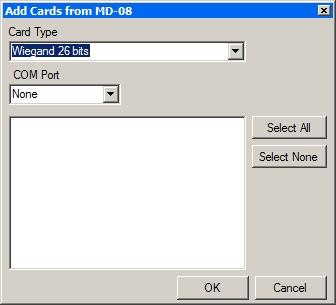 Enrolling Cards using the MD-08 I. Enrolling Cards using the MD-08 This option is available for users with the connected MD-08 unit. To enroll cards using an MD-08 unit: 1.