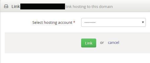 5. You will now be able to select which hosting plan you wish to link.