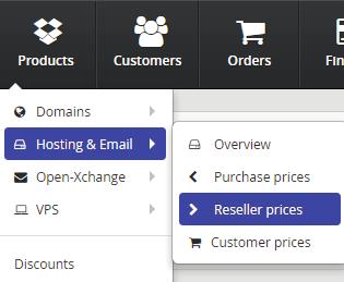 4. Create Reseller prices for email plans When you want your resellers to be able to offer email as well, you will need to create prices for them as well.