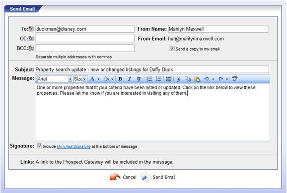 Step 8: View or edit the email or prospect