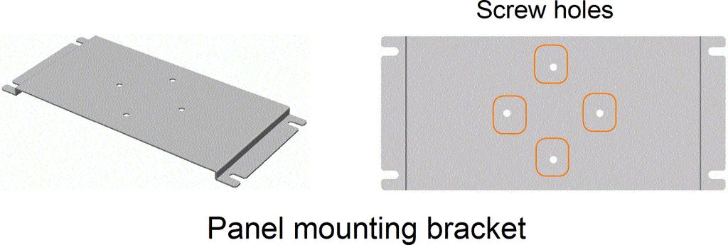 2.5 Panel Mounting One panel mounting bracket is