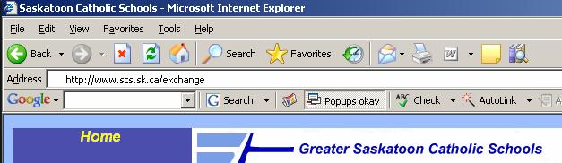 Outlook Web Access To access your mail, open Internet Explorer and type in the address http://www.scs.