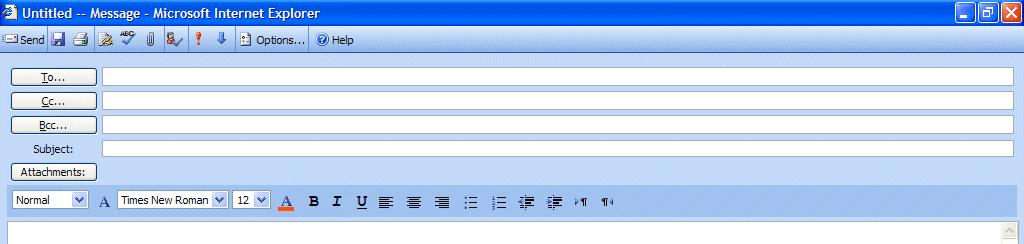 Creating and sending a new e-mail message If you are in the Inbox, Sent Items or another folder, and desire to send a new e-mail message to a person or group of persons click-on the New Mail Message