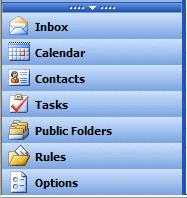 You will also see, in the Folders area a small arrow pointing up (see arrow image on right).
