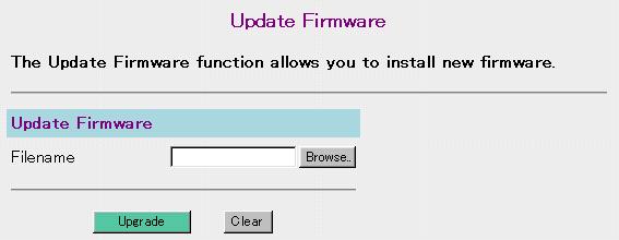 4.5.2 Update Firmware Update Firmware window allows you to install new firmware.