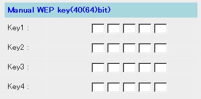 Enter 10 digits of hexadecimal values in each key (1 to 4) and select one of the default keys ( Page 90). To clear the current settings, click [Clear].