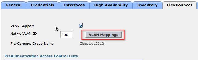 Configure FlexConnect VLAN Mapping Step 5: