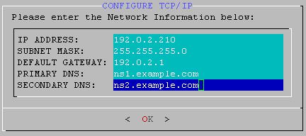 If the server appliance gets the IP address automatically from the DHCP server, select Yes.