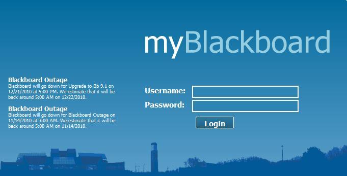 Logging into Blackboard Start your web browser. Mozilla Firefox is the recommended browser when using Blackboard In the URL Location, type in http://mybb.gvsu.