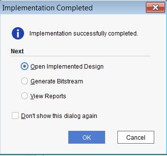 Chapter 4: Using IP Example Designs Examining Standalone IP When using an IP that has already been synthesized, after implementation completes, the Implementation Completed dialog box opens to give