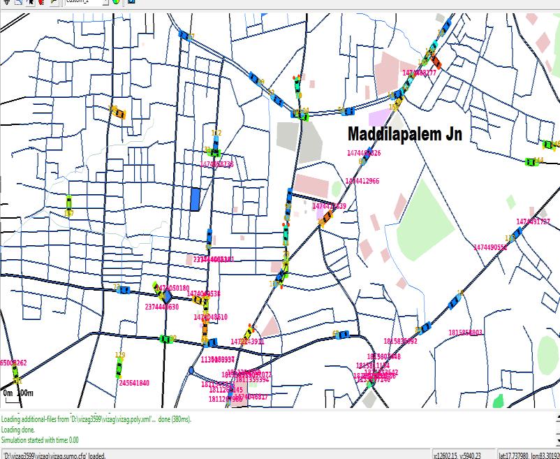 1212 Badugu Samatha, Dr. K. Raja Kumar and Nagarjuna Karyemsetty Fig. 3 Traffic at Maddilapalem junction in Visakhapatnam city. An experiment is conducted to implement and simulation of VANET.
