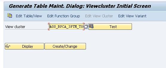 In the View Cluster field, enter AGS_BPCA_3PTM_TOOL_REGISTRY