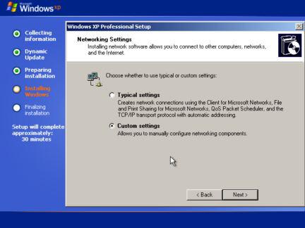 Customizing Network Settings Now you need to set up your system so that it can be networked with other systems.