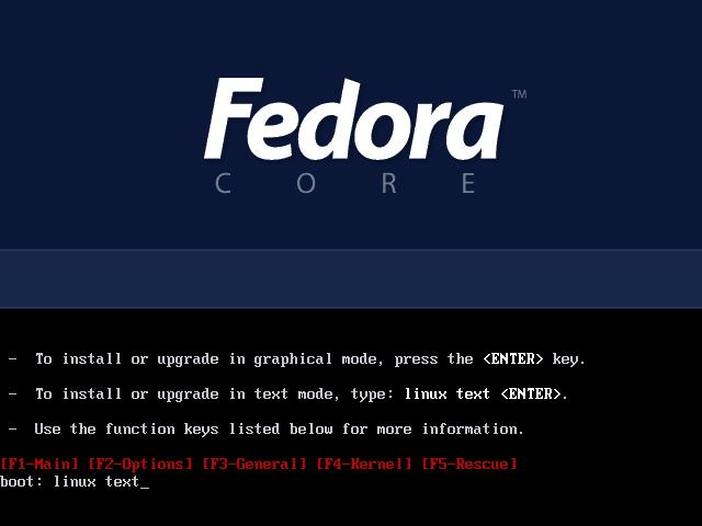 Linux Installation Now you are going to install Fedora Core 3. The installation is performed from CD-ROM medium.