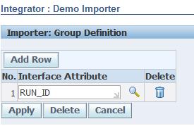 Import Rule: Interface Attribute Mapping This mapping is the set of interface columns, or attributes, that uniquely identify each uploaded row.