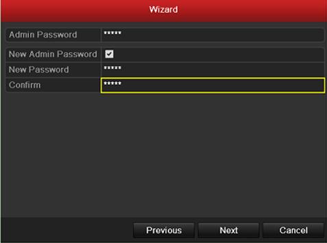 Using the Start Wizard By default, the Setup Wizard starts once the NVR has loaded, as shown in Figure below. Start Wizard Interface Operating the Setup Wizard: 1.