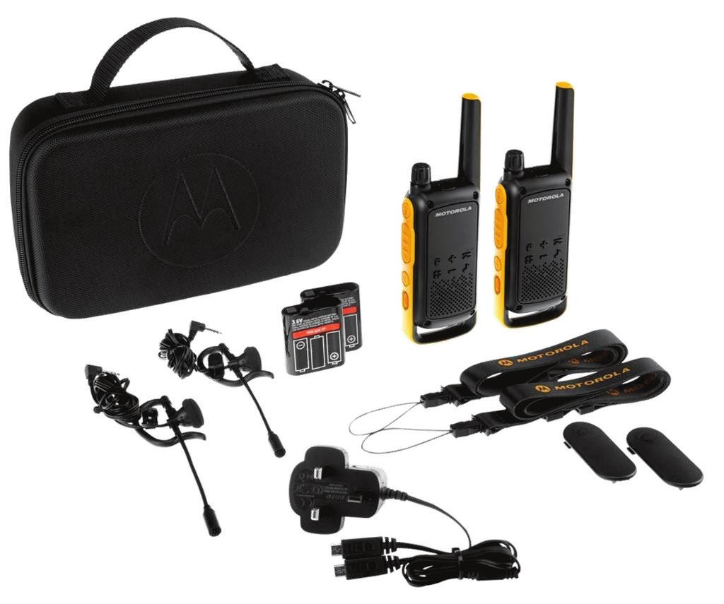 IN THE BOX 2x T82 EXTREME radios 2x headsets with boommicrophone (VOX capable) 2x lanyards 2x belt clips 2x NiMH