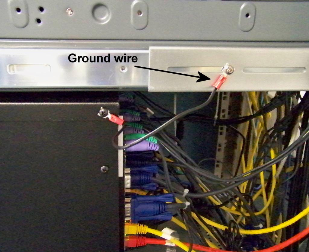 Ground Strap IMPORTANT: Connect the ground wire to any screw in the rack cabinet rails, and the other end to a screw on the BAB-ITX96 chassis.