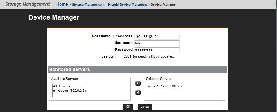 2. Click details to display the Device Manager details page. 3.