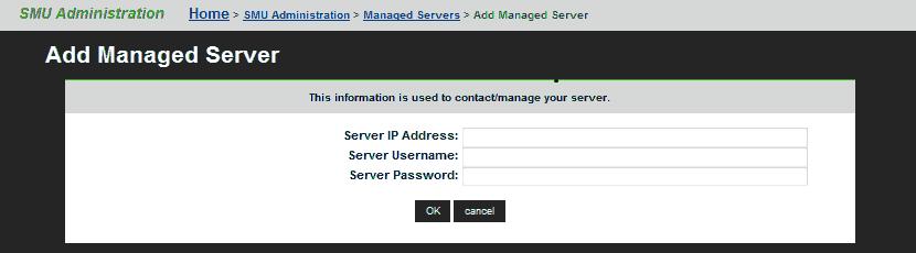 Using the Managed Servers page, you can: Click add to go to the Add Managed Servers page, which you will use to add servers or clusters to the list of managed servers.