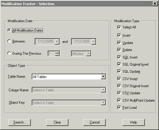 184 Chapter 8 2. Right-click on Configuration Editor (or any sub-items in the console tree) and then click Track Modifications. The Modification Tracker - Selection dialog box appears. 3.