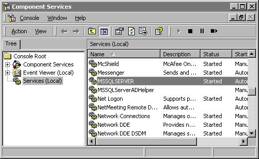 Configuring Events 219 SQL Server login Microsoft Outlook Mail Client SQL Mail functionality for Microsoft SQL Server E-mail action for the event system Setting Up Microsoft SQL Server For Microsoft