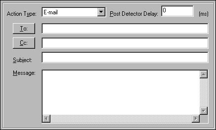Configuring Events 221 To configure an e-mail action 1. In the Action Type list, select E-mail. 2. In the To line, enter the Outlook e-mail address of the person(s) to whom you want to send the e-mail message when the event occurs.