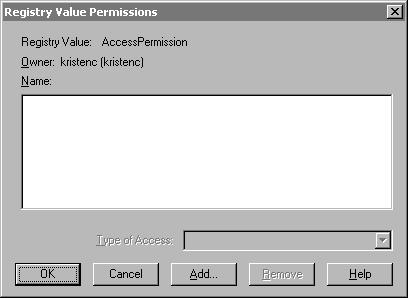 Select Use custom access permissions